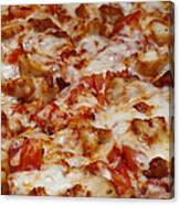 Chicken And Diced Tomato Pizza 1 Canvas Print