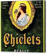 Chiclets Vintage Poster Canvas Print