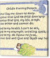 Child's Evening Prayer Canvas Print
