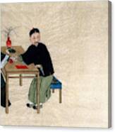 Chinese Physician Taking Radial Pulse Canvas Print