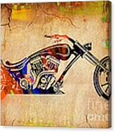 Chopper Motorcycle Canvas Print