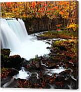Choushi - Ootaki Waterfall In Autumn Canvas Print