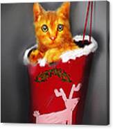 Christmas Kitten Canvas Print