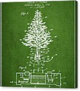 Christmas Tree Lighting Patent From 1926 - Green Canvas Print