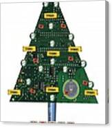 Christmas Tree Motherboard Canvas Print