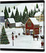 Christmas Valley Village Canvas Print
