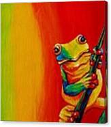 Chroma Frog Canvas Print