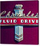 Chrysler Fluid Drive Emblem Canvas Print
