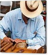 Cigar Maker Canvas Print