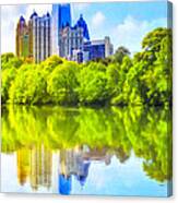City Of Tomorrow - Atlanta Midtown Skyline Canvas Print