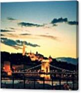 #city #urban #life #night #bridge Canvas Print