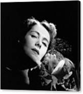 Clare Boothe Luce With An Orchid Canvas Print