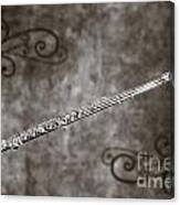 Classic Flute Music Instrument Photograph In Sepia 3306.01 Canvas Print