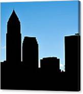 Cleveland In Silhouette Canvas Print