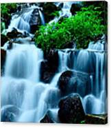 Closeup Of Beautiful Waterfall In Karuizawa Japan Canvas Print