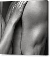 Closeup Of Naked Woman And Man Body Parts Canvas Print