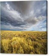 Clouds And Prairie Hart Mt N R Canvas Print