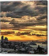 Clouds Rose Over The City Canvas Print