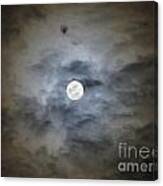 Cloudy Moon 2 Canvas Print