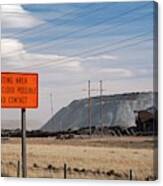 Coal Mine Warning Sign Canvas Print