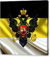 Eagle coat arms two heads Russia Flag by VRL Arts