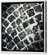 Cobblestone Pavement Black And White Canvas Print