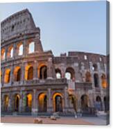 Coliseum In Rome At Dusk Canvas Print
