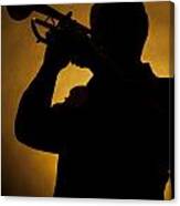 Color Silhouette Of Trumpet Player 3019.02 Canvas Print