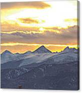 Colorado Front Range Panorama Gold Canvas Print