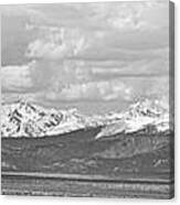 Colorado Front Range Rocky Mountain Agriculture Panorama Bw Canvas Print