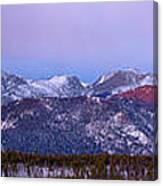 Colorado Rocky Mountain Continental Divide Sunrise Panorama Canvas Print