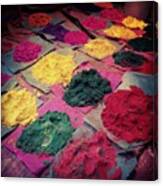 Colored Powders For The Indian Festival Canvas Print