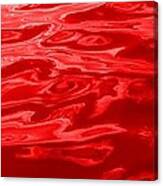 Colored Wave Long Red Canvas Print