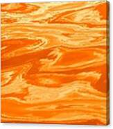 Colored Wave Orange Panel One Canvas Print