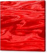 Colored Wave Red Panel One Canvas Print