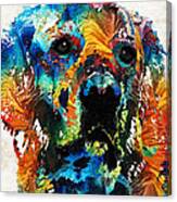 Colorful Dog Art - Heart And Soul - By Sharon Cummings Canvas Print