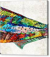Colorful Dolphin Fish By Sharon Cummings Canvas Print