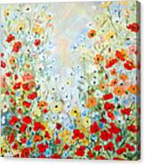Colorful Field Of Poppies Canvas Print