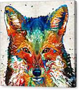 Colorful Fox Art - Foxi - By Sharon Cummings Canvas Print