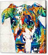 Colorful Great Dane Art Dog By Sharon Cummings Canvas Print