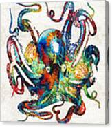 Colorful Octopus Art By Sharon Cummings Canvas Print