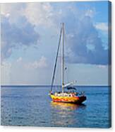 Colorful Sailing Boat, Saint Lucia Canvas Print