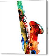 Colorful Saxophone By Sharon Cummings Canvas Print