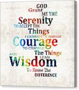 Colorful Serenity Prayer By Sharon Cummings Canvas Print