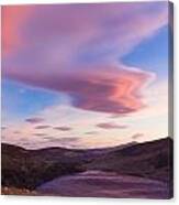 Colourful Clouds Over Lough Tay In Wicklow Canvas Print