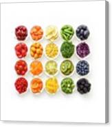 Colourful Fresh Produce In Dishes Canvas Print