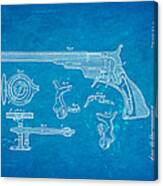 Colt Pistol Patent Art  3 1839 Blueprint Canvas Print