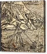 Columbus Discovering Hispaniola Canvas Print