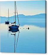 Cool Blue Tahoe Sail Canvas Print