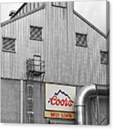 Coors Barley Elevator 2 Bw Color Canvas Print